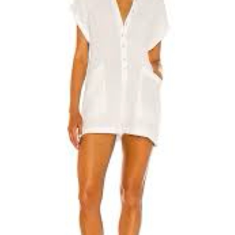 White Button-Up Romper